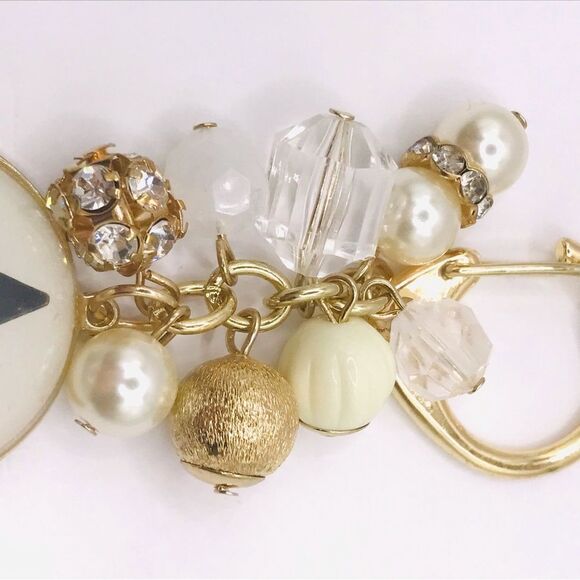 Sleek Gold and White Initial A Keychain  Accessory - Picture 3 of 5